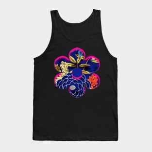 Traditional Japanese Sakura Aesthetic Flowers Kanji 398 Tank Top